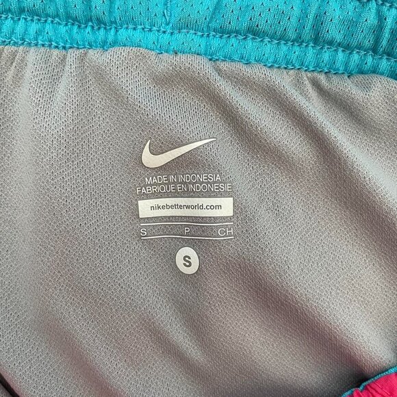 Nike Pink And Blue Running Shorts - Picture 4 of 5
